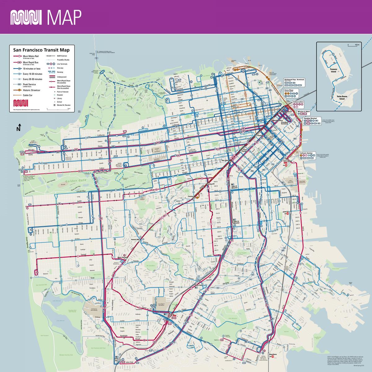 San Francisco bus station map